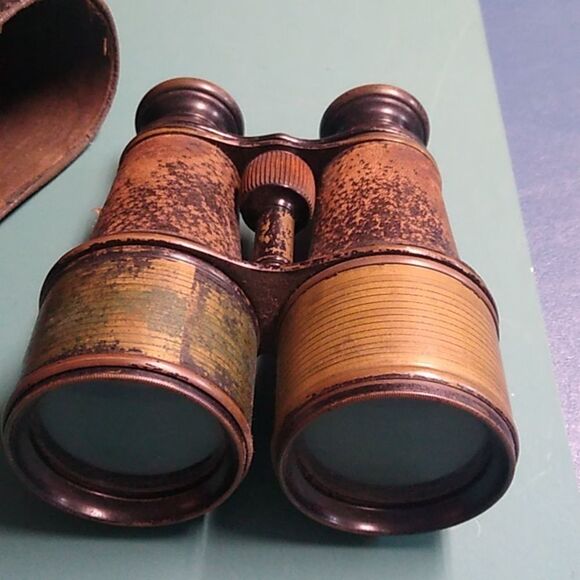 Vintage Leather Case Binoculars Cottagecore Country Outside Bird Watching - Picture 4 of 6